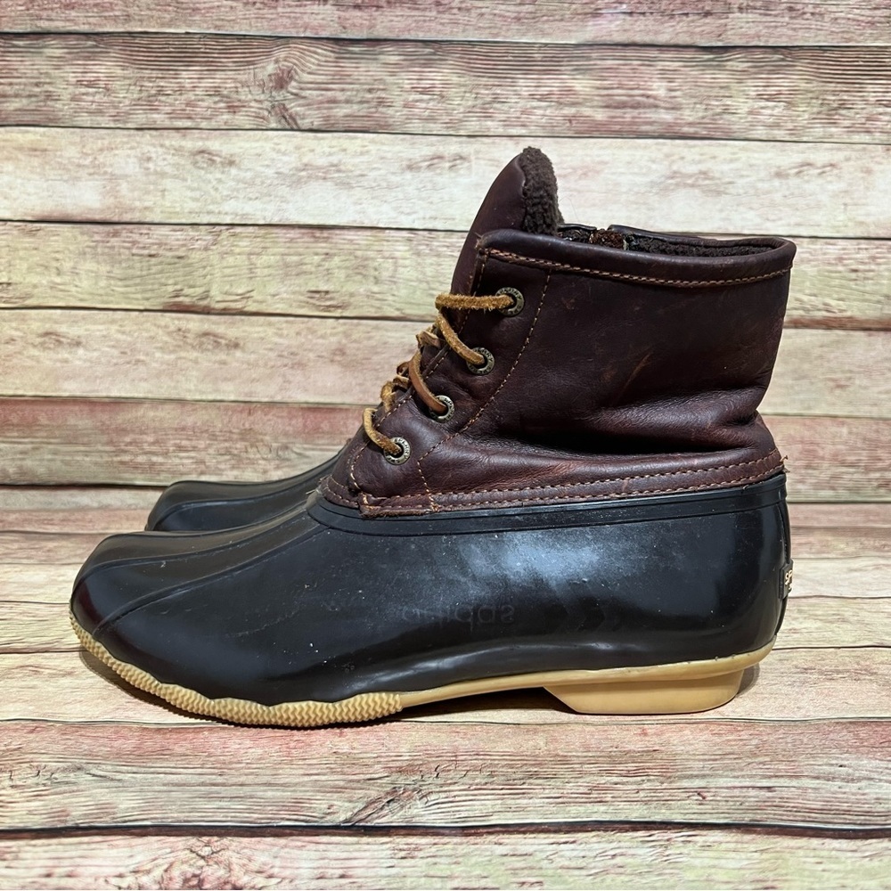 Sperry Brown Leather Duck Boots